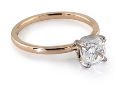 14K Yellow Gold 1.5mm Comfort Fit Engagement Ring from a different angle
