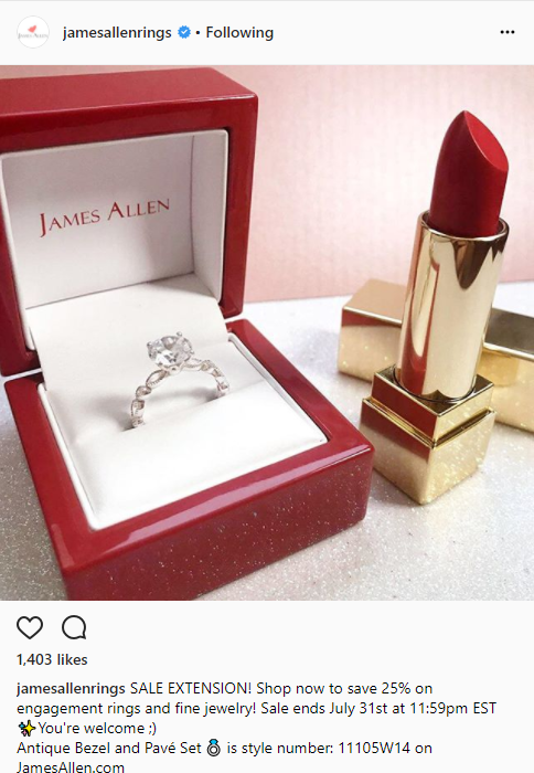 antique engagement ring most liked instagram