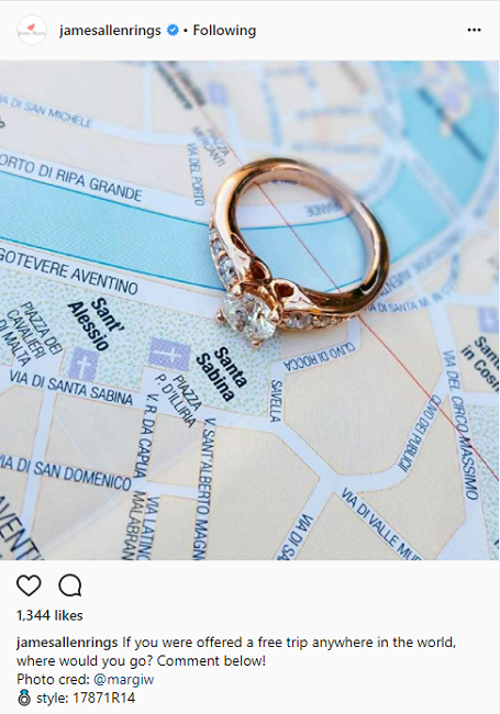 pave swirl engagement ring most liked instagram