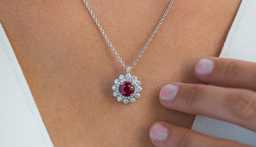 jewelry trends ruby diamond necklace