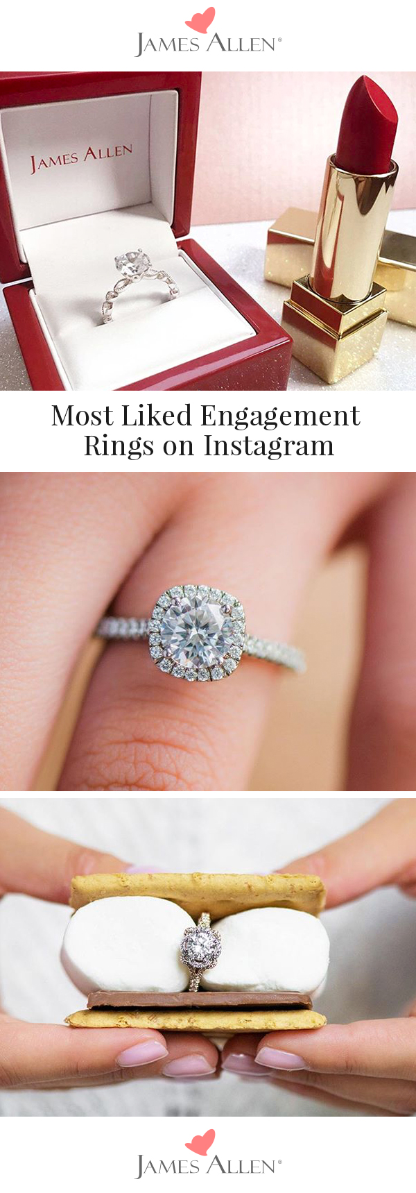 most liked engagement rings on instagram pinterest pin