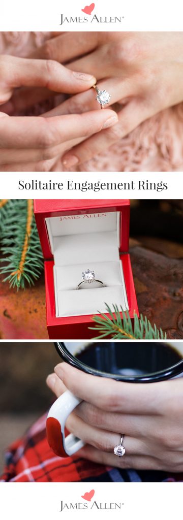 solitaire engagement ring pin pinterest