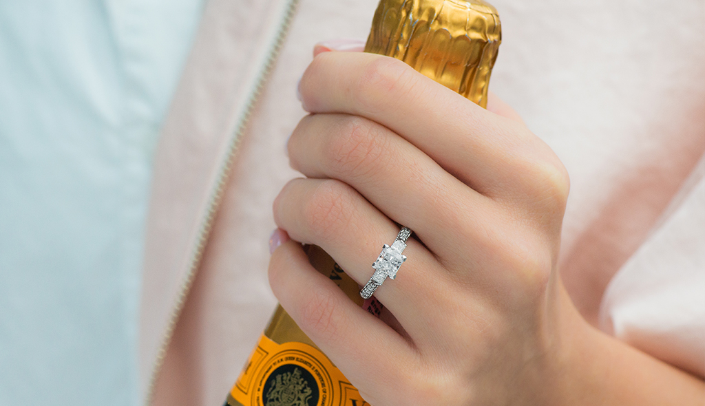 verragio parisian princess cut engagement ring