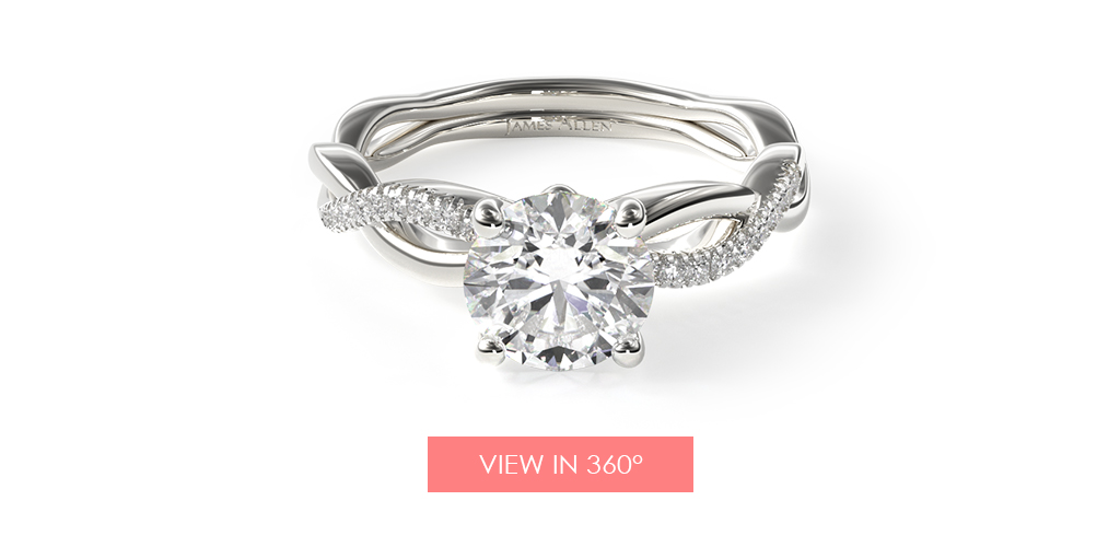 Platinum Solo Infinity Engagement Ring