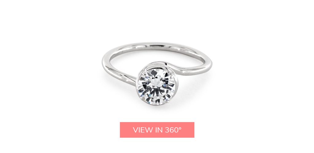 danhov swirl modern platinum engagement ring