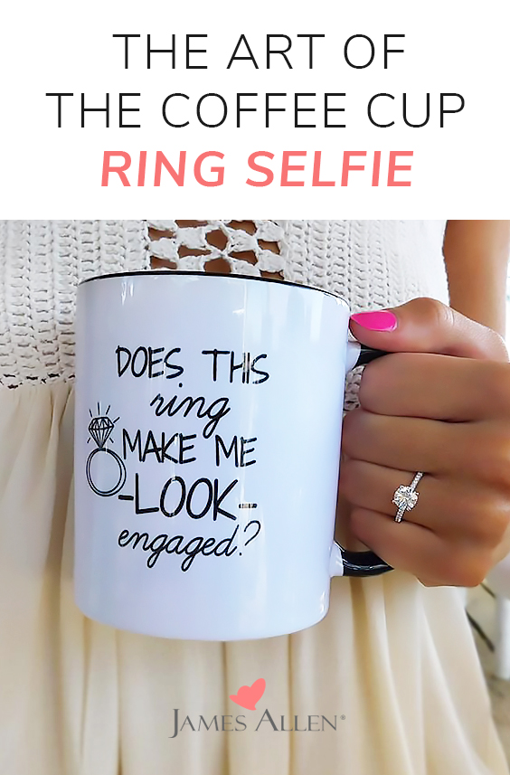 coffee engagement ring selfie pin pinterest