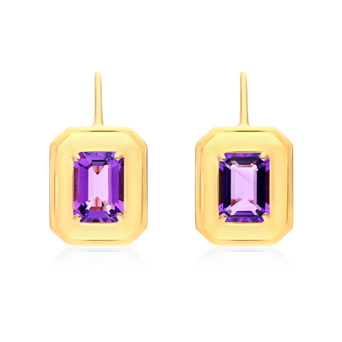Space ombre jewellery yellow pink and purple rectangle earrings Queen inspired earrings