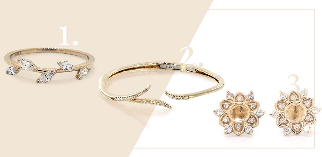low key vintage bridal jewelry sets earrings bracelet ring