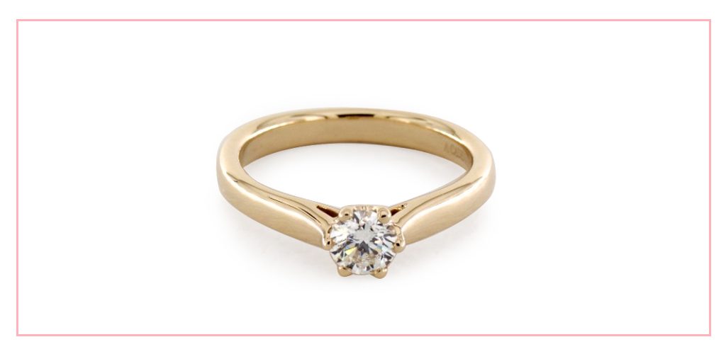 14K Yellow Gold Intricate Basket Engagement Ring