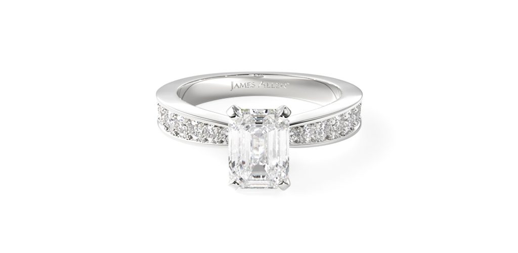 14K White Gold Perfect Pave Engagement Ring