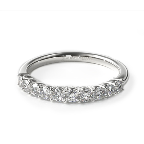 Platinum Prong Set Diamond Wedding Rin