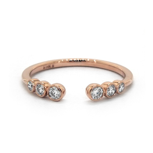 How to wear a wedding ring - open bezel-set wedding ring
