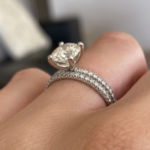 most popular wedding rings: platinum pave wedding ring