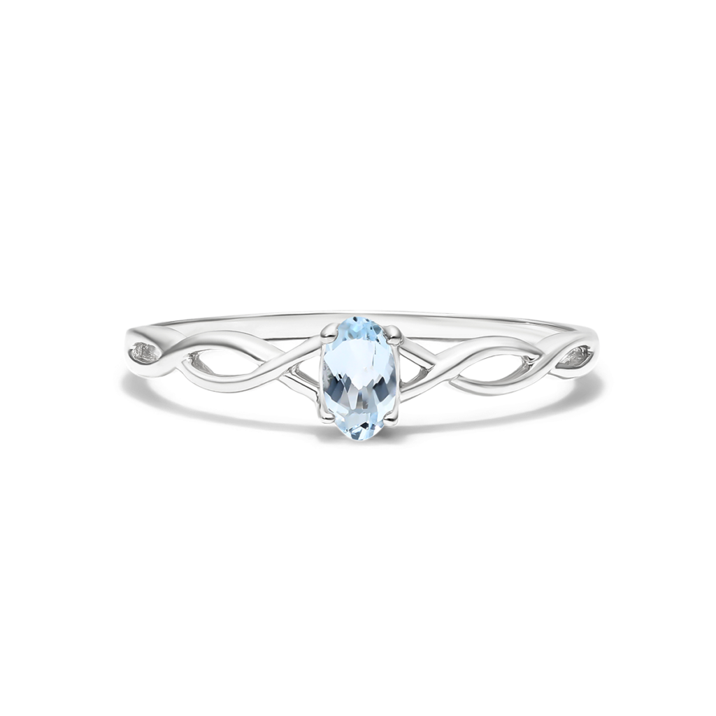 Simple on sale aquamarine ring