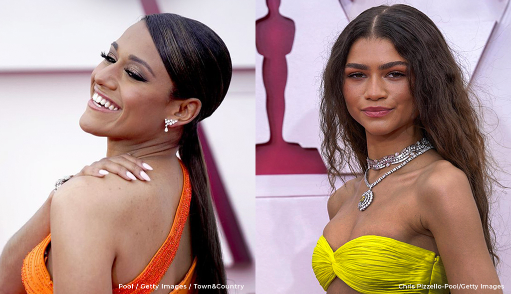 Celeb Jewelry Lookalikes of the 2021 Oscars - Zendaya and Ariana Debose