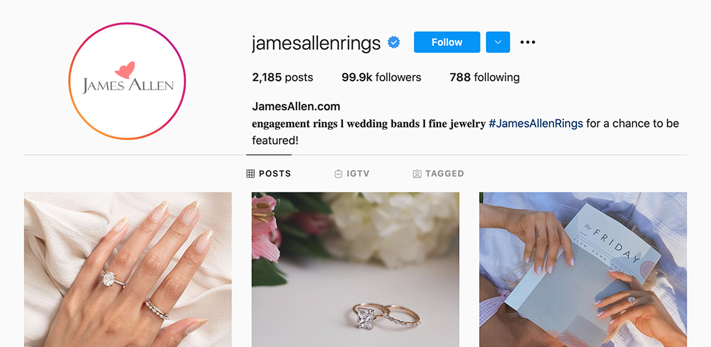 James Allen's Instagram account