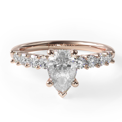 14K Rose Gold Prong Set Diamond Engagement Ring