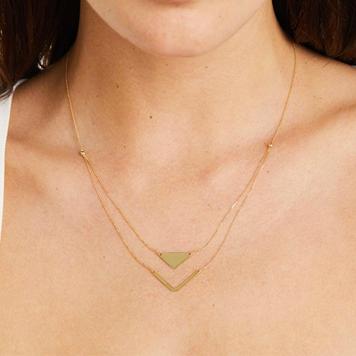 14K Yellow Gold Duo Stability And Balance Necklace