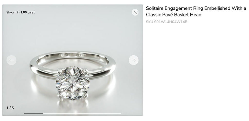 Solitaire Engagement Ring Embellished With a Classic Pavé Basket Head