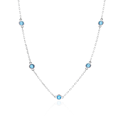 topaz station necklace