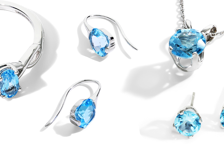 cover image - blue topaz earrings, blue topaz necklace, blue topaz ring