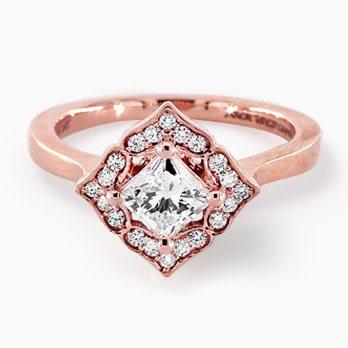 14K Rose Gold Magnolia Engagement Ring