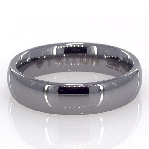 Gray Tungsten Carbide 6MM Domed Comfort Fit Band By TRITON