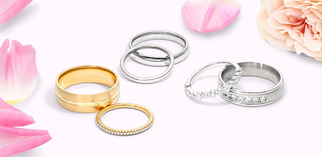 Spring-Inspired Wedding Bands For Couples
