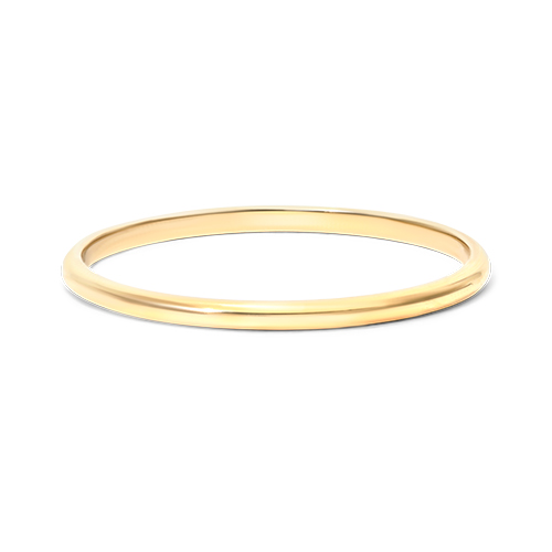 14K Yellow Gold Rounded Ring