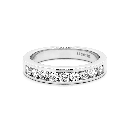 Platinum Round Shaped Diamond Wedding Ring (.50 CTW.)