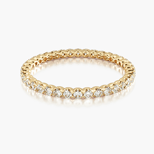 14K Yellow Gold Fishtail Diamond Eternity Ring (1 CTW H-I / SI1-SI2)