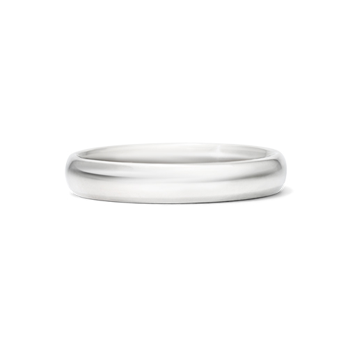 Platinum 4mm Slightly Domed Comfort Fit Wedding Ring
