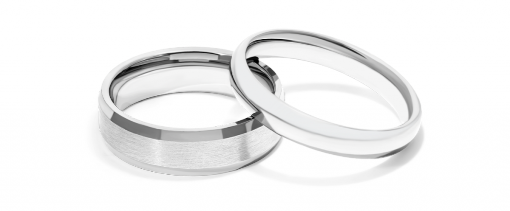 Cobalt Chrome 6mm Comfort-Fit High Polished Design Ring