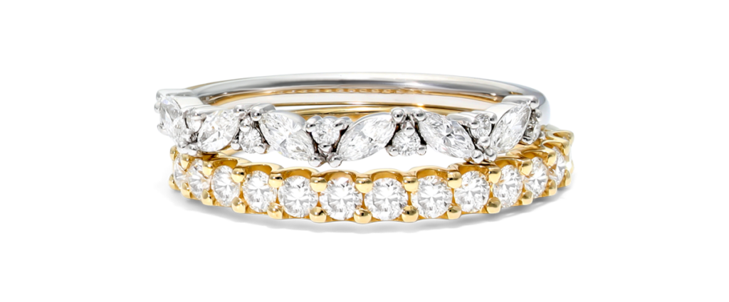 14K Yellow Gold 0.25ctw Seven Stone Shared Prong Diamond Anniversary Ring