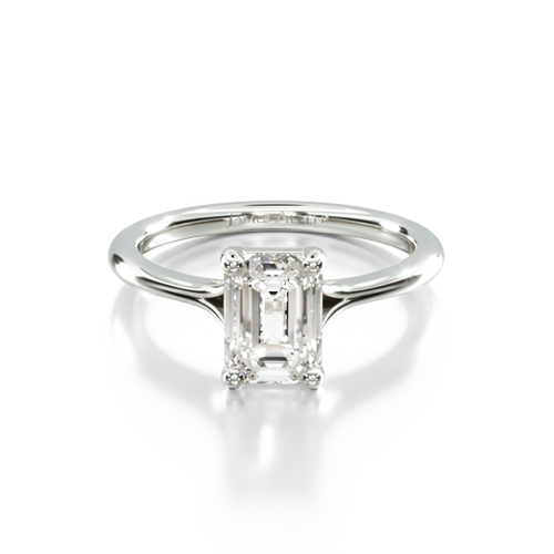 14K White Gold Classic Split Shank Solitaire Diamond Engagement Ring