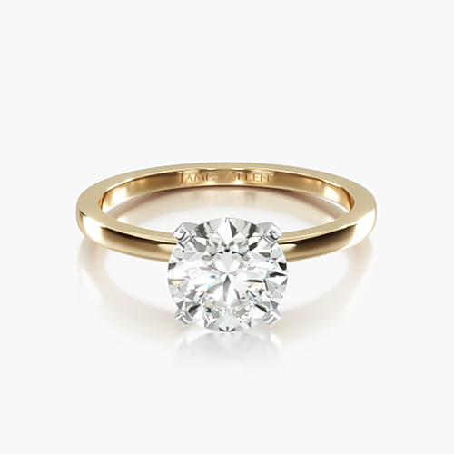18K Yellow Gold 1.5mm Comfort Fit Engagement Ring