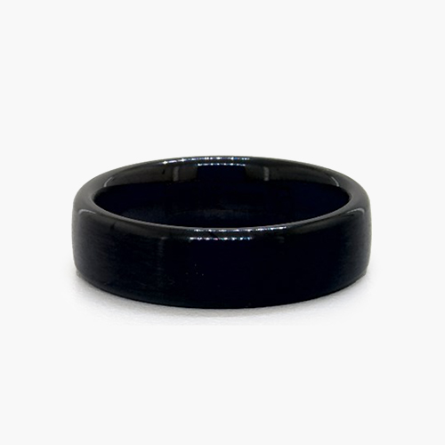 Black Titanium Satin Finish 6.5mm Comfort Fit Ring