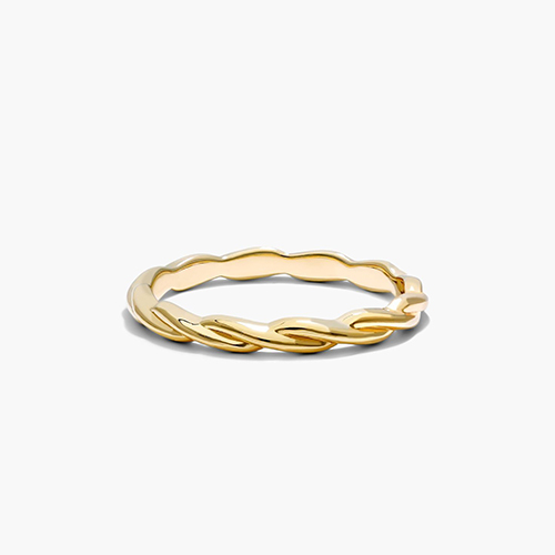 14K Yellow Gold Woven Ring
