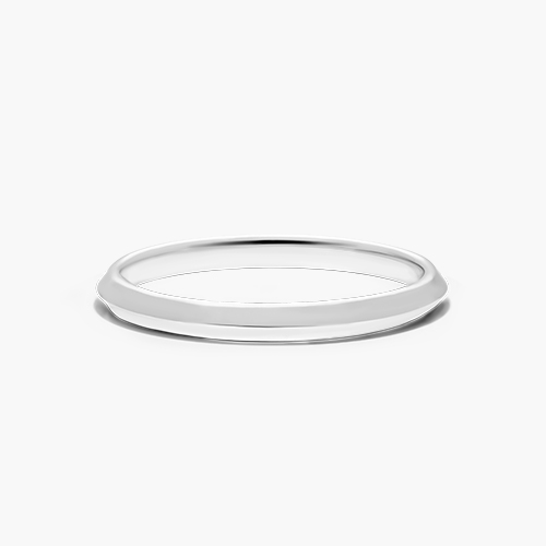 14K White Gold 2mm Knife Edge Women's Wedding Ring