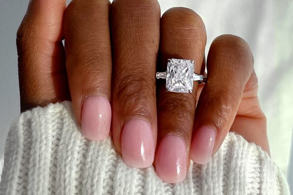 Platinum Three stone engagement ring