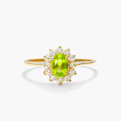 peridot engagement rings