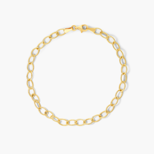 14K Yellow Gold Cable Links Bracelet