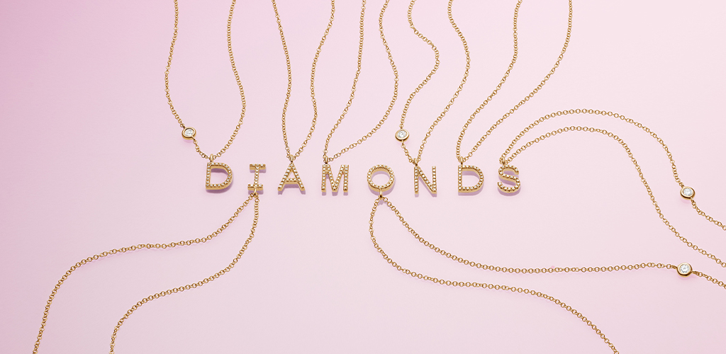 Initial Jewelry Spelling Out Diamonds