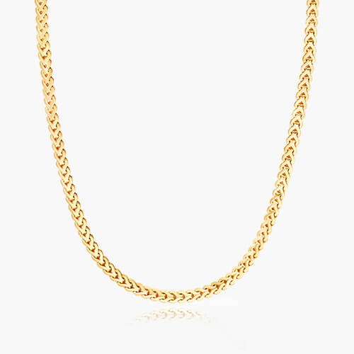 14K Yellow Gold 1.8mm Wheat Chain Necklace - 18 Inches