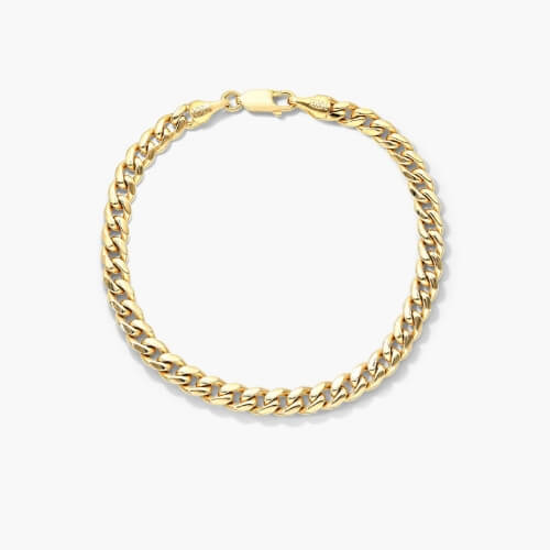 14K_Yellow_Gold_Solid_5mm_Miami_Cuban_Bracelet_7.25_Inches