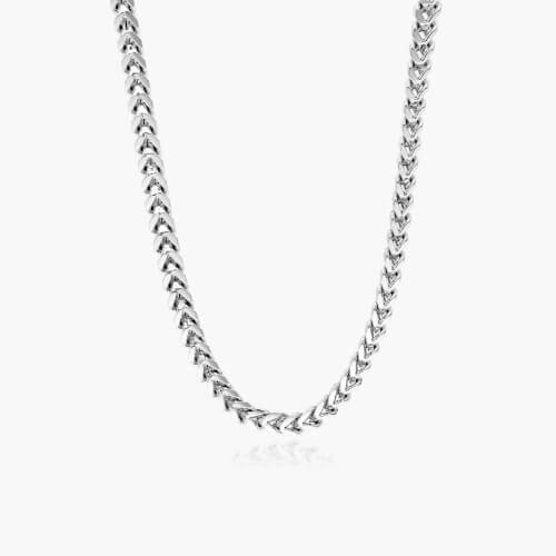 Sterling Silver 2.5mm Round Franco Chain Necklace - 20 Inches
