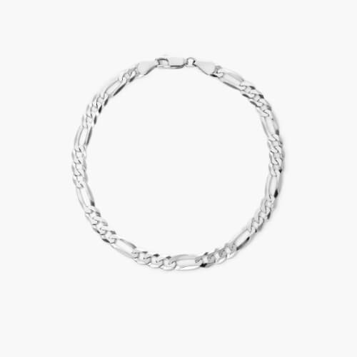 Sterling_Silver_5.5mm_Figaro_Chain_Bracelet_8.5 _Inches