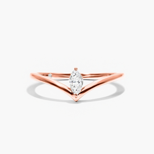 Curved Marquise Ring