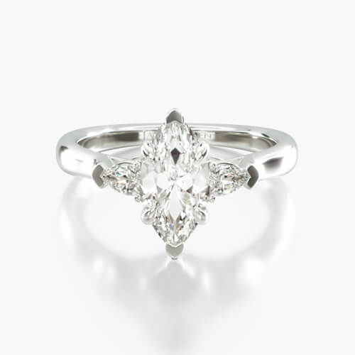 Pavé engagement ring