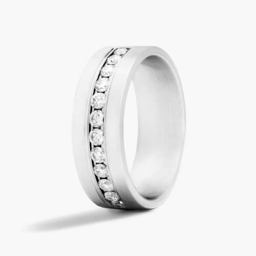 Half Diamond Eternity Ring